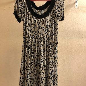 Black and gold dress